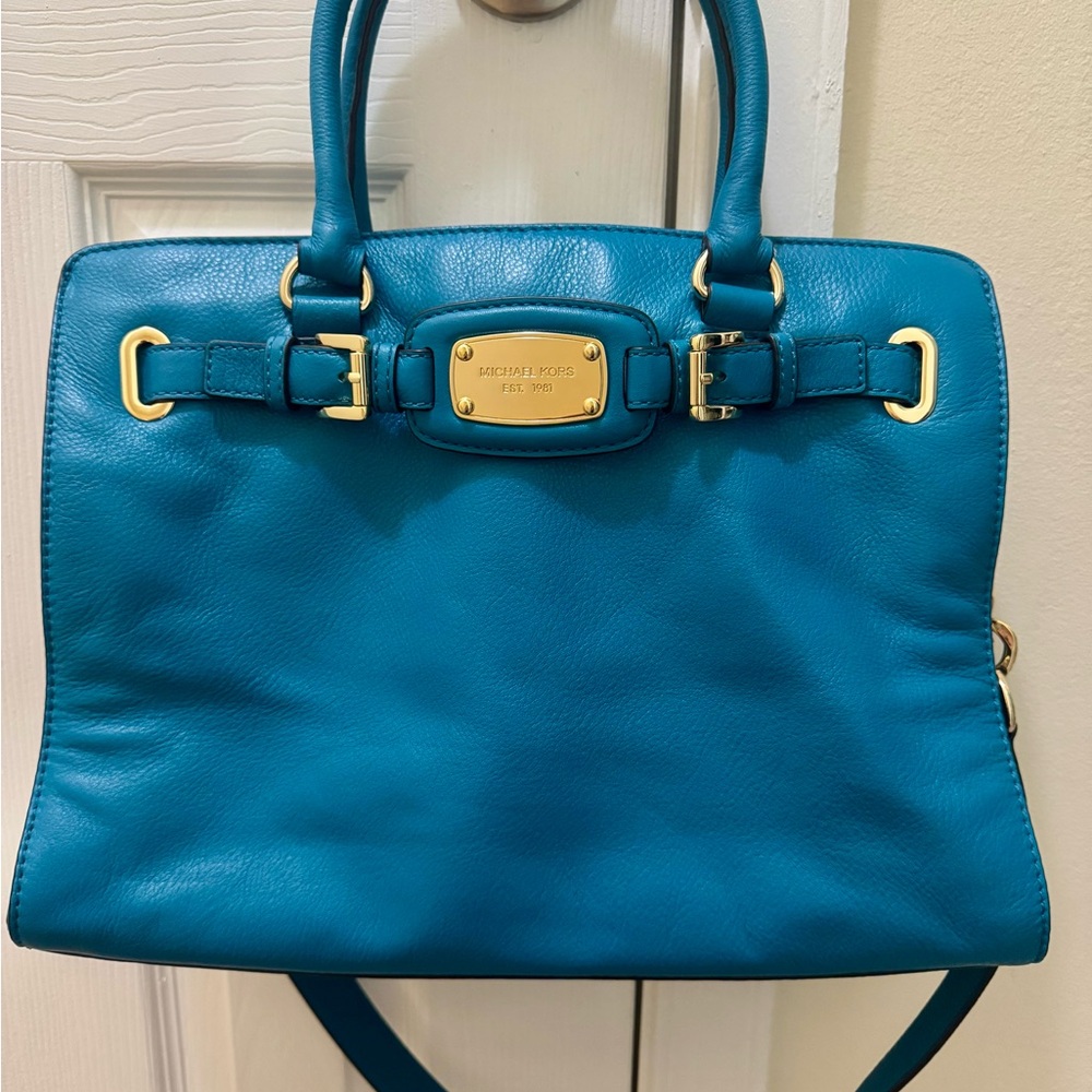 Michael Kors Hamilton tote bag - teal color